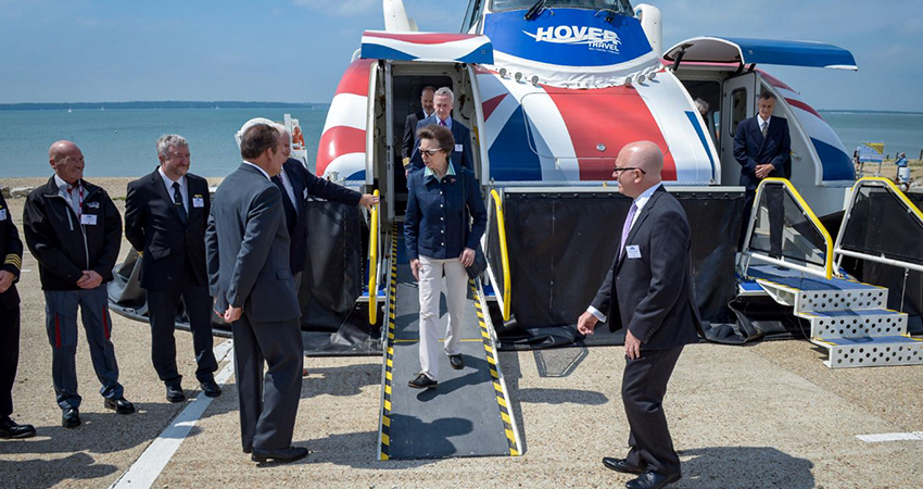 Princess Anne with 12000TD hovercraft Princess Anne with 12000TD hovercraft